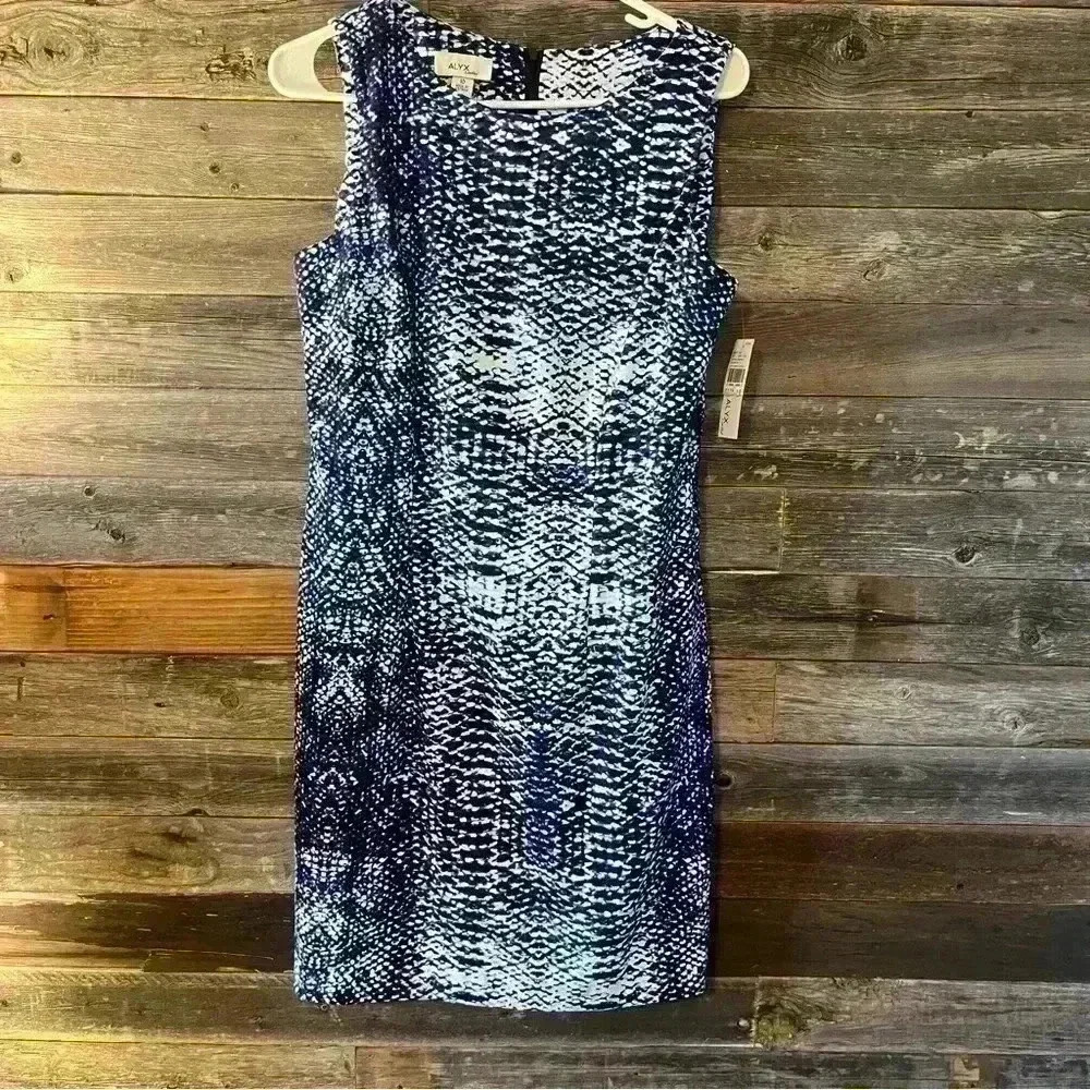 Alyx Limited Blue and White Snakeskin Dress NWT